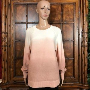 LOFT 100% Cotton Canyon Rose Ombre Sweater